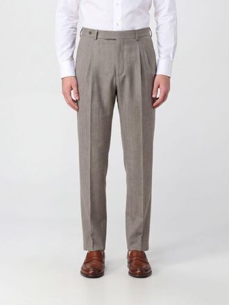 Brioni Slim Fit Pleated Tailored Trousers in Pure Wool