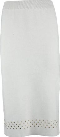 Simona Corsellini Knit Sheath Skirt - White