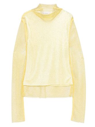 Sportmax rhinestone-embellished top - Yellow