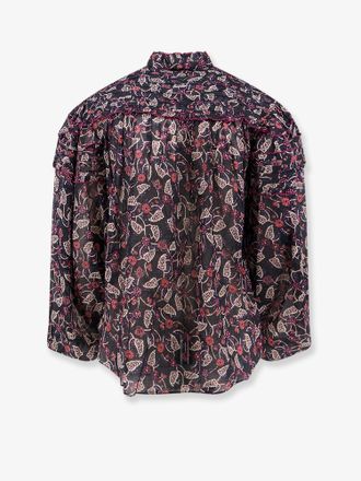 Isabel Marant Womens Shirt Doane Printed Cotton Black