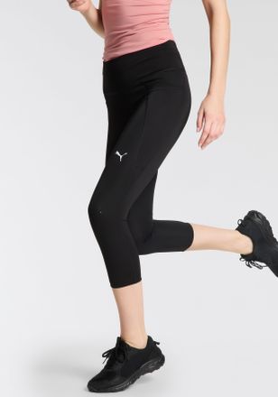 Puma Trainingstights PUMA W TAD ESSENTIAL HW CAPRI TIGHT, Damen, Gr. XS, N-Gr, schwarz (puma schwarz), Interlock, Obermaterial: 85% Polyester, 15% Elasthan