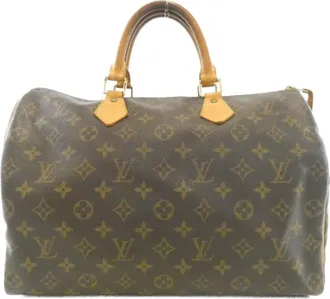 Louis Vuitton Marron Coated Canvas Boston Bag (Pre-Owned)