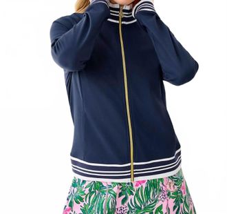 Lilly Pulitzer Regate Upf 50+ Jacket In Low Tide Navy