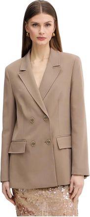 Guess Nausica Blazer - Dames - Blazers - Bruin - S - Leer - Jassen