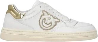 Pinko Mandy Sneaker - Dames - Sneakers - Wit - 40 EU - Leer - Schoenen