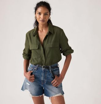Levi's Elaine Utility Shirt - Womens - XS - Green