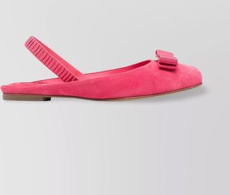 Ferragamo almond toe bow ballet flats