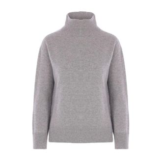 Max Mara Cashmere Knitwear, female, Gray, Size: L S Max Mara Sweaters Grey