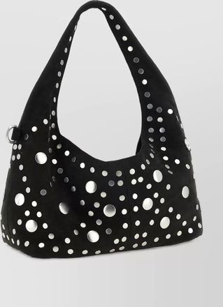 Vivienne Westwood na small suede studded hobo shoulder bag