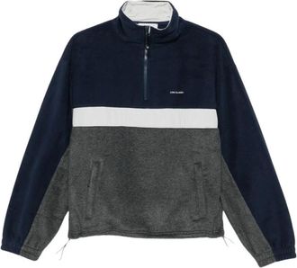 Low Classic Pullover in pile con mezza zip - - Sport - Donna - Blu - S