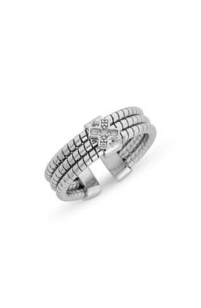 Meshmerise Diamond Ribbed Ring - 0.02ct. in Silver at Nordstrom Rack