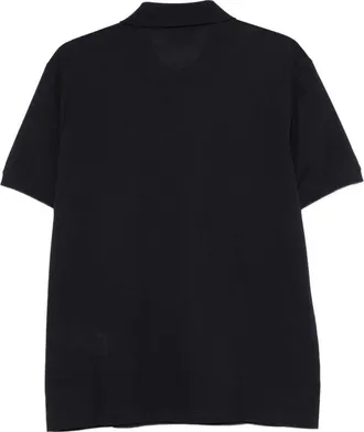 Emporio Armani Logo Cotton Polo Shirt - Black