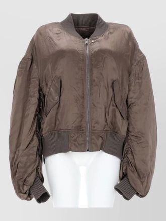 Rick Owens cupro bomber jacket