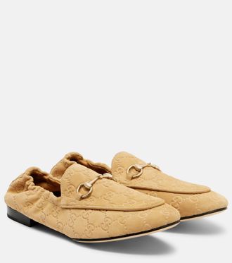 Gucci Horsebit GG suede loafers