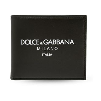 Dolce & Gabbana Wallets & Cardholders, male, Black, Size: ONE SIZE Wallet with Printed Logo