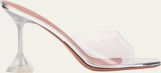 Amina Muaddi Lupita Clear Slide Mule Sandals