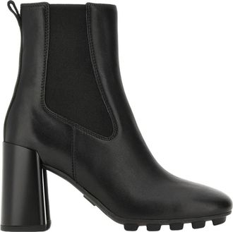 Hogan H695 Enkelboot - Dames - Laarzen met Hak - Zwart - 40 EU - Leer - Schoenen