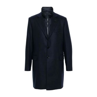Fay Afneembare Binnenjas - Heren - Mantel - Blauw - XL - Wol - Jassen