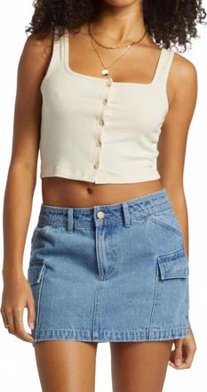 Billabong Hilary Cargo Skirt In Medium Blue