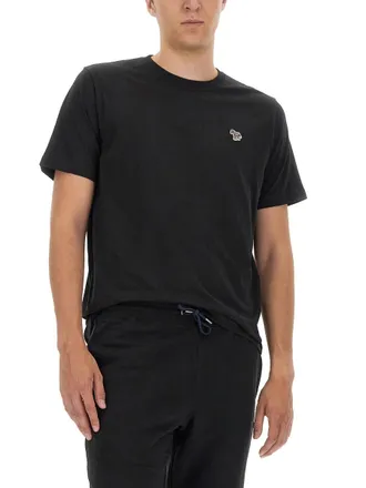 Paul Smith Zebra Logo Organic Cotton T-Shirt - Black