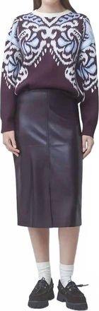 Suncoo Pavaro Long Sleeve Sweater In Prune