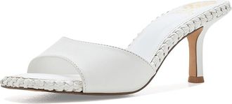 Vince Camuto Emmla Stitched Mule Sandals Womens Sandals Bianco : 6.5 M, Leather