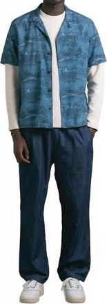 Kestin Cramond Golf Print Shirt In French Blue