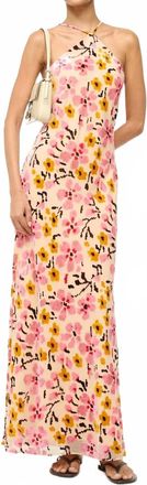 Staud Cubism Dress In Blossom Floral Tapestry