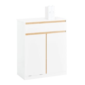 SoBuy Armario De Ba&ntilde;o Cesto Para Ropa Sucia Con 1 Cesto 1 Puerta Y 1 Caj&oacute;n Blanco 71 X 33 X 85 Cm Bzr79-w Sobuy Es