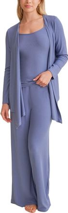 Fleur't Open Front Cardigan in Denim Waffle at Nordstrom, Size X-Small