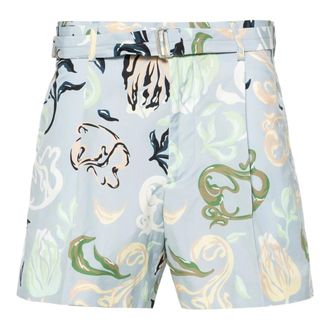 Lanvin Short Shorts, male, Multicolor, M, Short tailleur avec ceinture