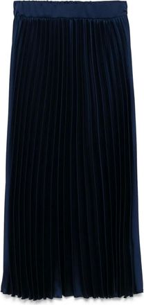 Kaos pleated midi skirt - women - Polyester - 42 - Blue