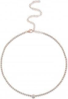 Allurez Diamond Bezel Setting Tennis Necklace 14K Rose Gold (2.89ct)