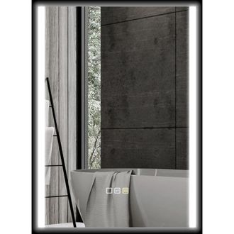 HOMCOM Specchio Bagno da Parete con Luce LED a 3 Colori 70x50x3 cm