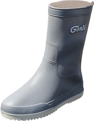 Generic Women Mid Calf Rain Boots Anti-Slip Garden Shoes Waterproof Fishing Deck Boots Lightweight Out Work Rain Shoes for Sailing Boating Garden (Grey, 6.5)
