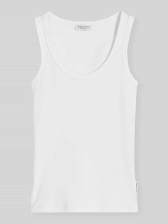 Marc O'Polo Slim Fit Tanktop aus Baumwoll-Mix in Weiss, Gr&ouml;&szlig;e XXL
