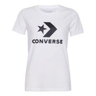 Converse (WMNS) Converse Classic Logo Printing Short Sleeve White 10009152-A01