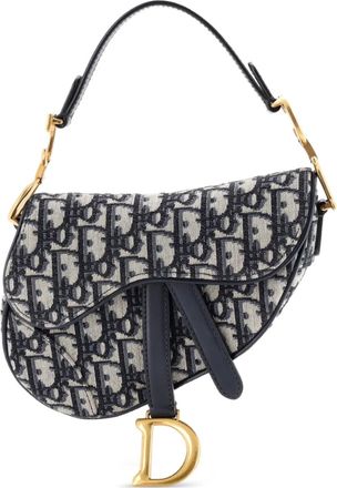 Dior Saddle Handbag Oblique Canvas Mini shoulder bag - Blu