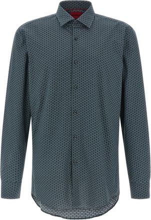 HUGO BOSS Heren, Overhemden, Zwart, Maat: 2XL Katoen