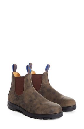 Blundstone Thermal Waterproof Genuine Shearling Lined Chelsea Boot in Rustic Brown at Nordstrom