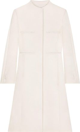 Courrèges Heritage logo-appliqué coat - women - Polyester - 42 - Neutrals