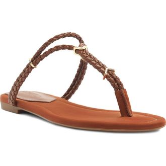 Schutz Cordelia Braided Strap Sandal in Cognac at Nordstrom, Size 7.5
