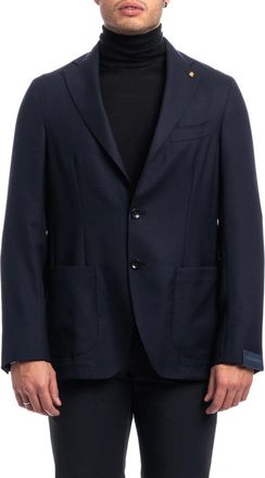 Sartoria Latorre Heren, Jassen, Blauw, Maat: XL Wol