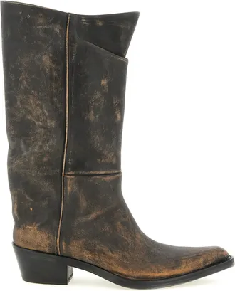 Khaite Brown Calfskin Chelsea Womens Boots