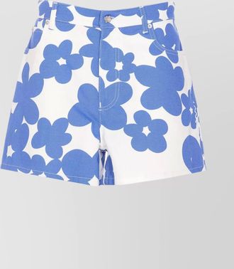 Marni printed cotton knee-length shorts