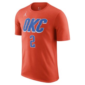Nike Mens Oklahoma City Thunder Statement Edition Jordan NBA T-Shirt in Orange | DV5788-892