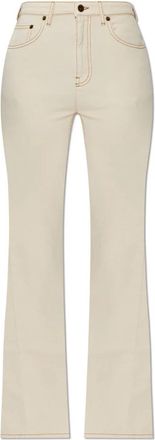 Burberry Donella Flare Jeans - Dames - Bootcut Jeans - Beige - W28 - Katoen - Jeans