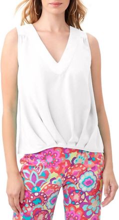Trina Turk Brunella Sleeveless Top In White