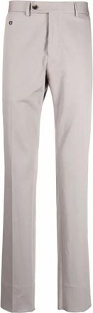 Ferragamo Straight Trousers, male, Gray, S, Mid-Rise Straight-Leg Trousers