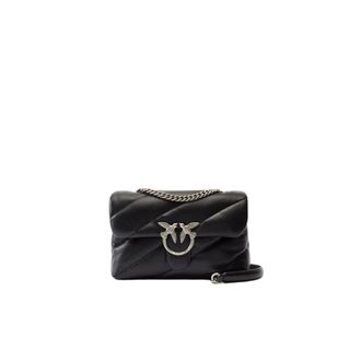 Pinko Pinko, Dames, Tassen, Zwart, Maat: ONE Size Katoen